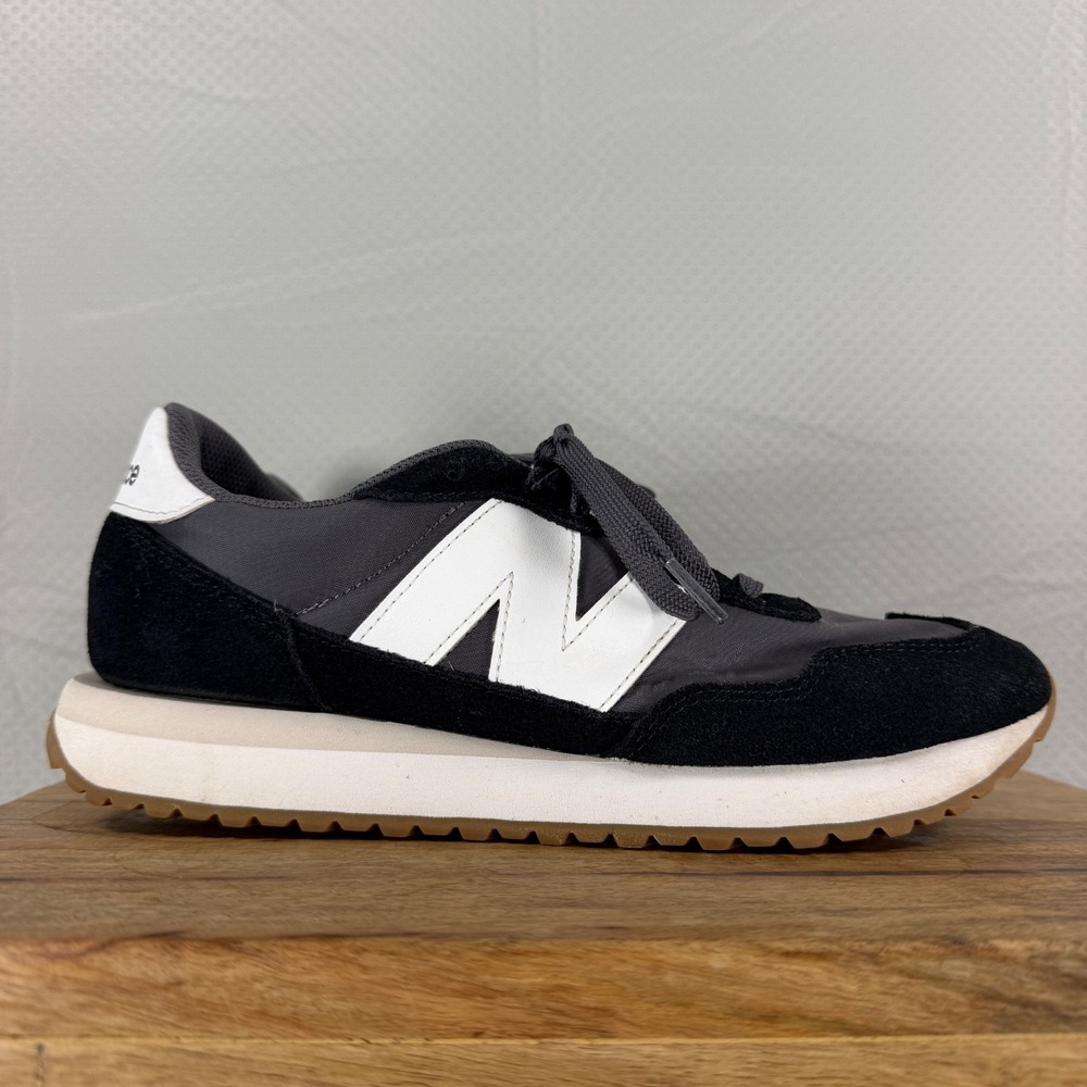 New Balance 237 Womens Size 10 Black Gray White Gum Bottom Low Top Sneakers